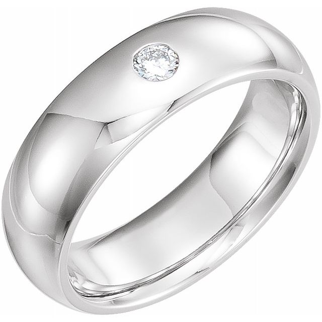 Bezel Set Diamond Men's Rounded Ring | Diamond Men's Wedding Ring-in 14K/18K White, Yellow, Rose Gold and Platinum - Christmas Jewelry Gift -VIRABYANI