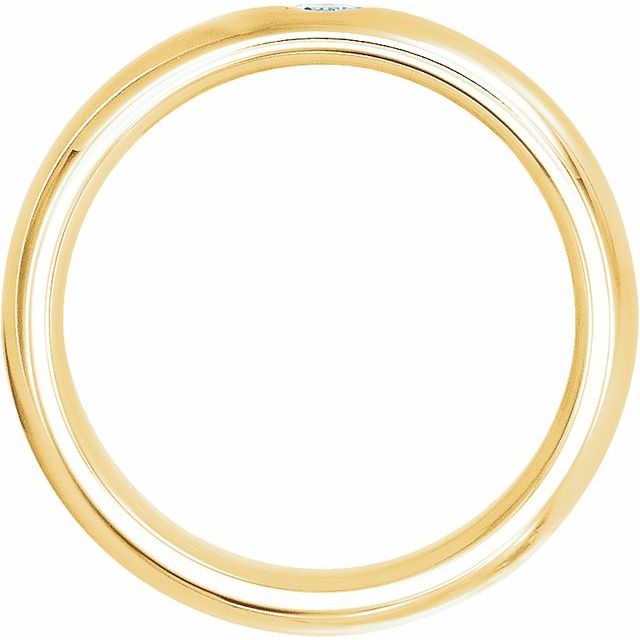 Bezel Set Diamond Men's Rounded Ring | Diamond Men's Wedding Ring-in 14K/18K White, Yellow, Rose Gold and Platinum - Christmas Jewelry Gift -VIRABYANI
