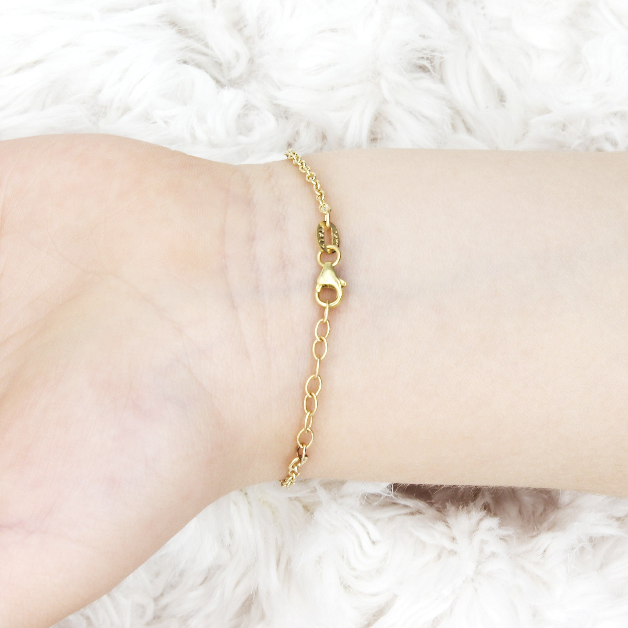 14K Solid Gold Personalized Name Baby Bracelet-VIRABYANI