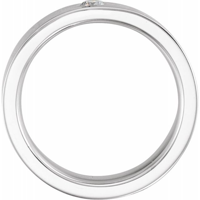 Bezel Set Diamond Men's Flat Ring | Diamond Men's Wedding Ring-in 14K/18K White, Yellow, Rose Gold and Platinum - Christmas Jewelry Gift -VIRABYANI