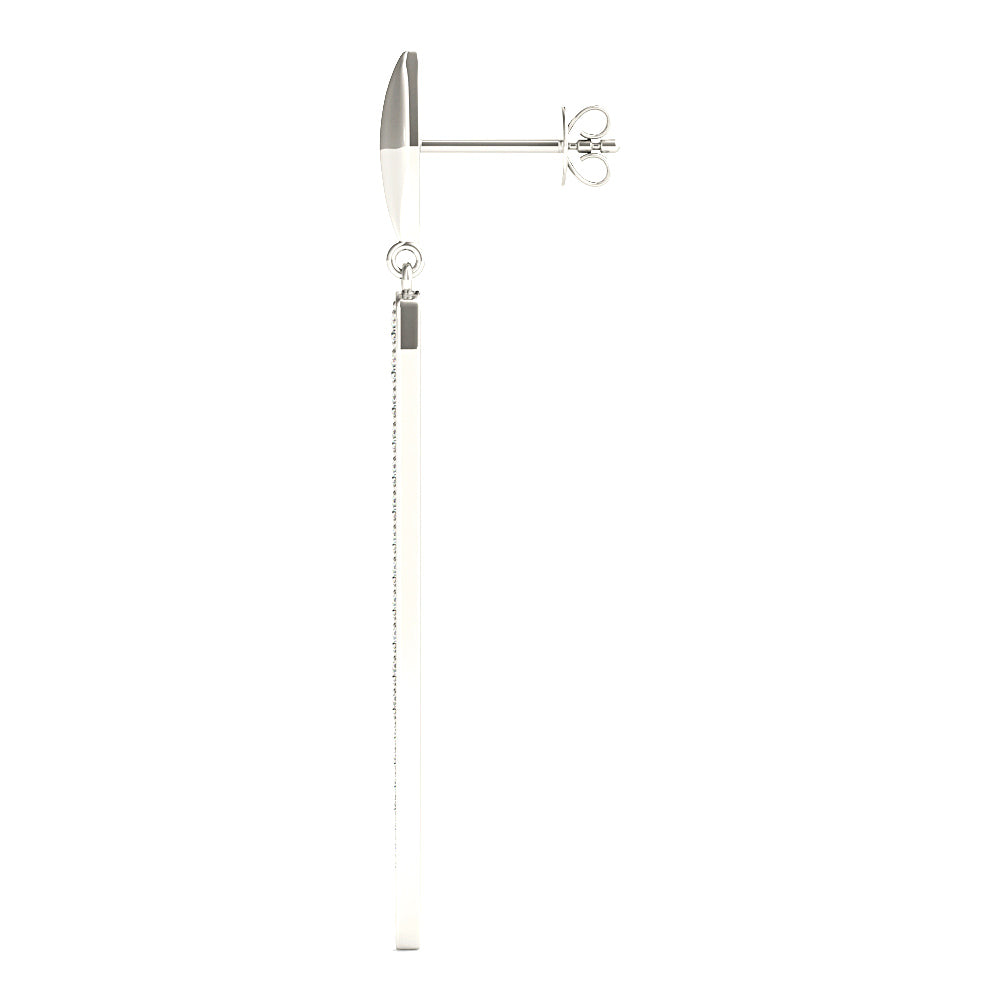 1.25 ctw Diamond Linear Drop Earrings-VIRABYANI