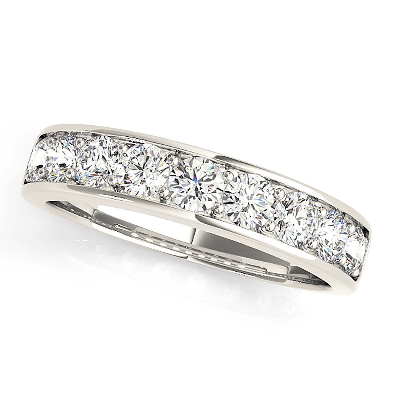 0.90 ctw. Round Diamond Wedding Band-VIRABYANI