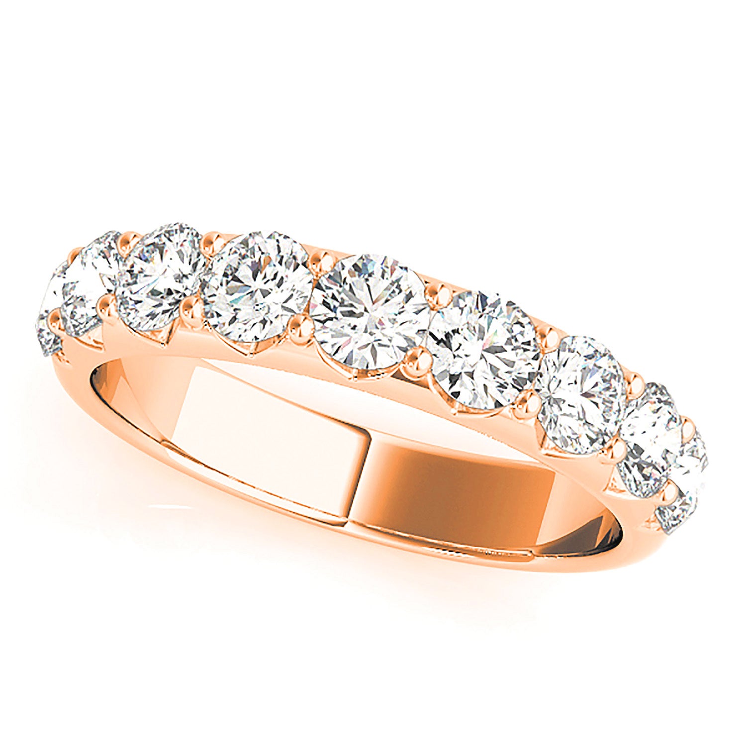 2.00 ctw. Round Diamond Pave Set Wedding Band-VIRABYANI