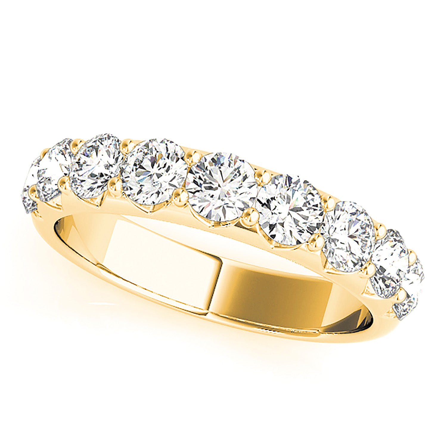 2.00 ctw. Round Diamond Pave Set Wedding Band-VIRABYANI