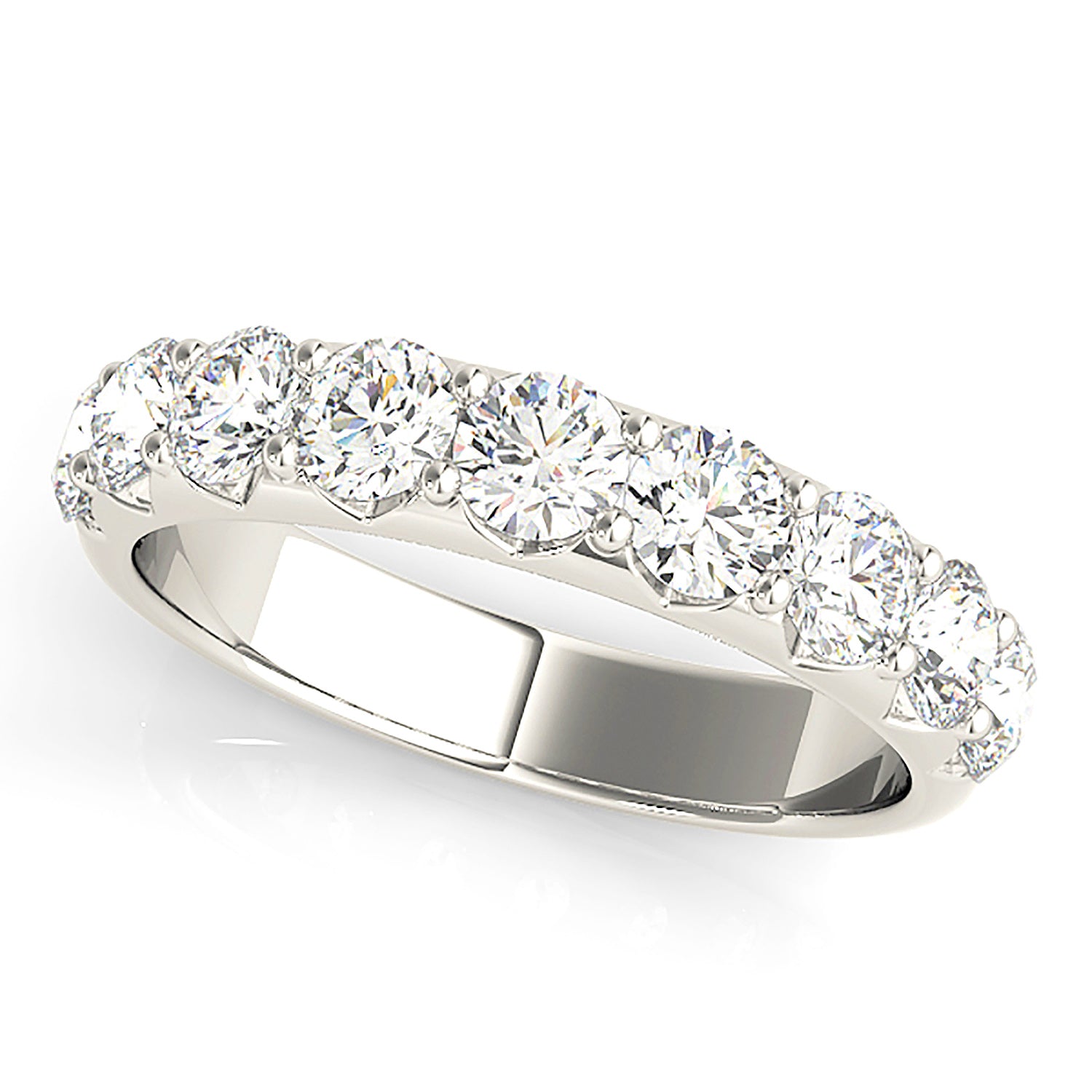 2.00 ctw. Round Diamond Pave Set Wedding Band-VIRABYANI