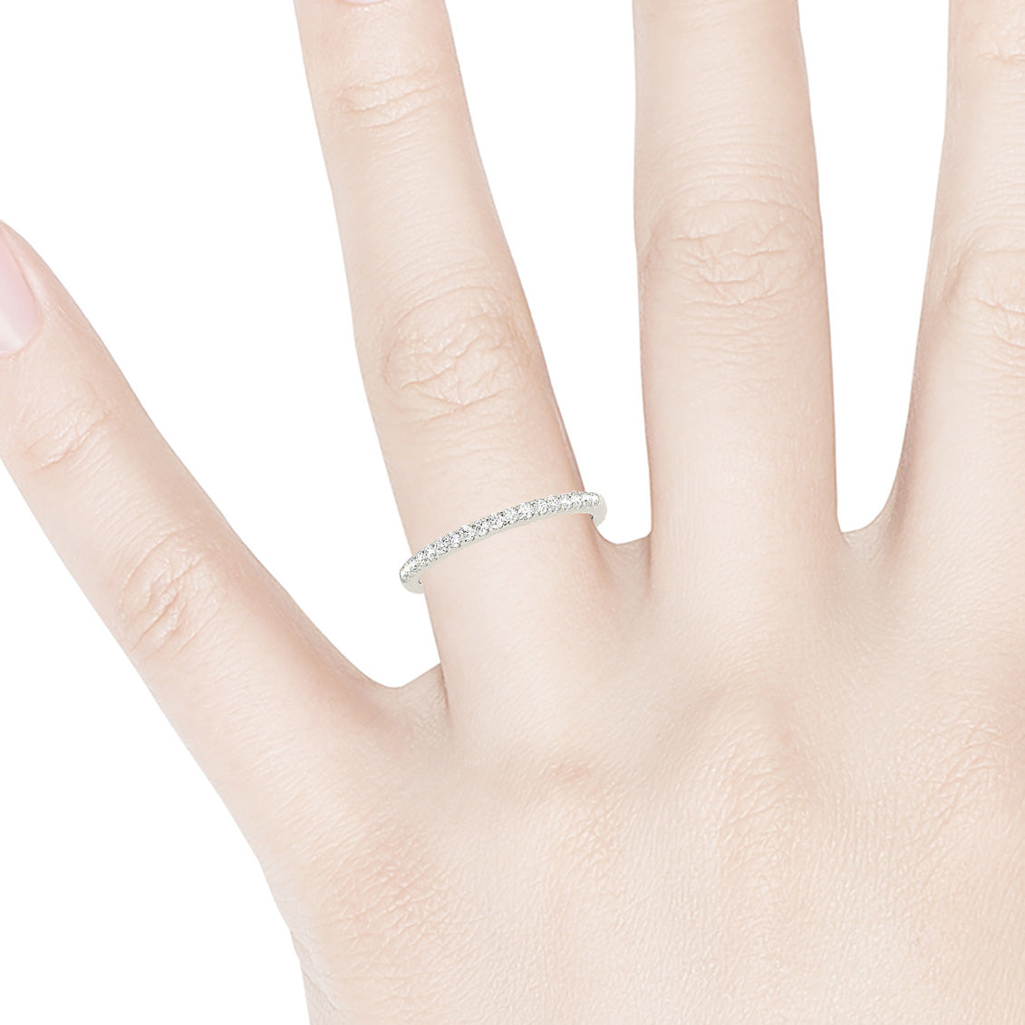 1.70 ctw. Round Diamond Wedding Band Pave Set Anniversary Ring-VIRABYANI