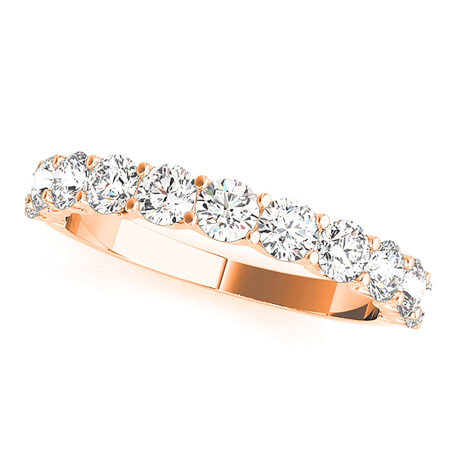 1.00 ctw. Round Diamond Wedding Band-VIRABYANI