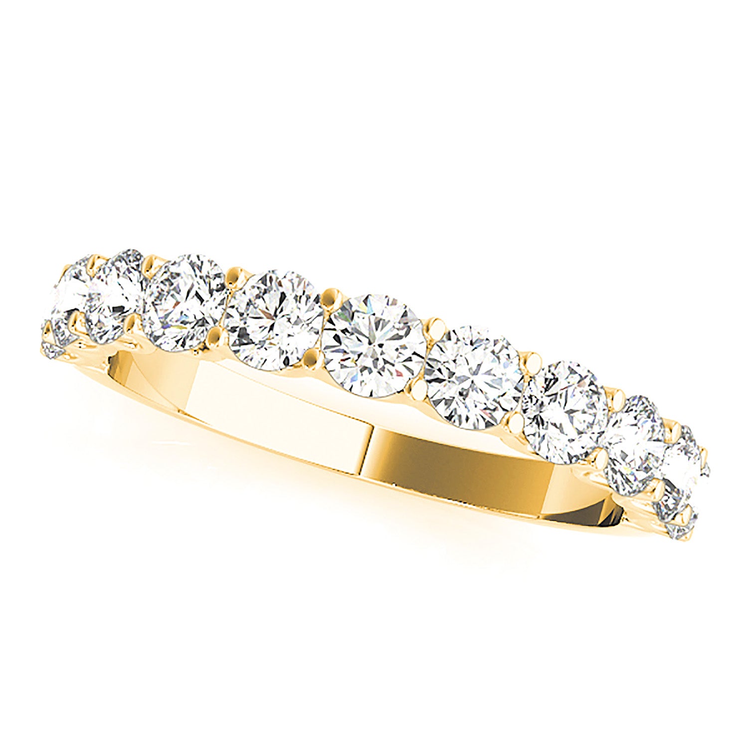 1.00 ctw. Round Diamond Wedding Band-VIRABYANI