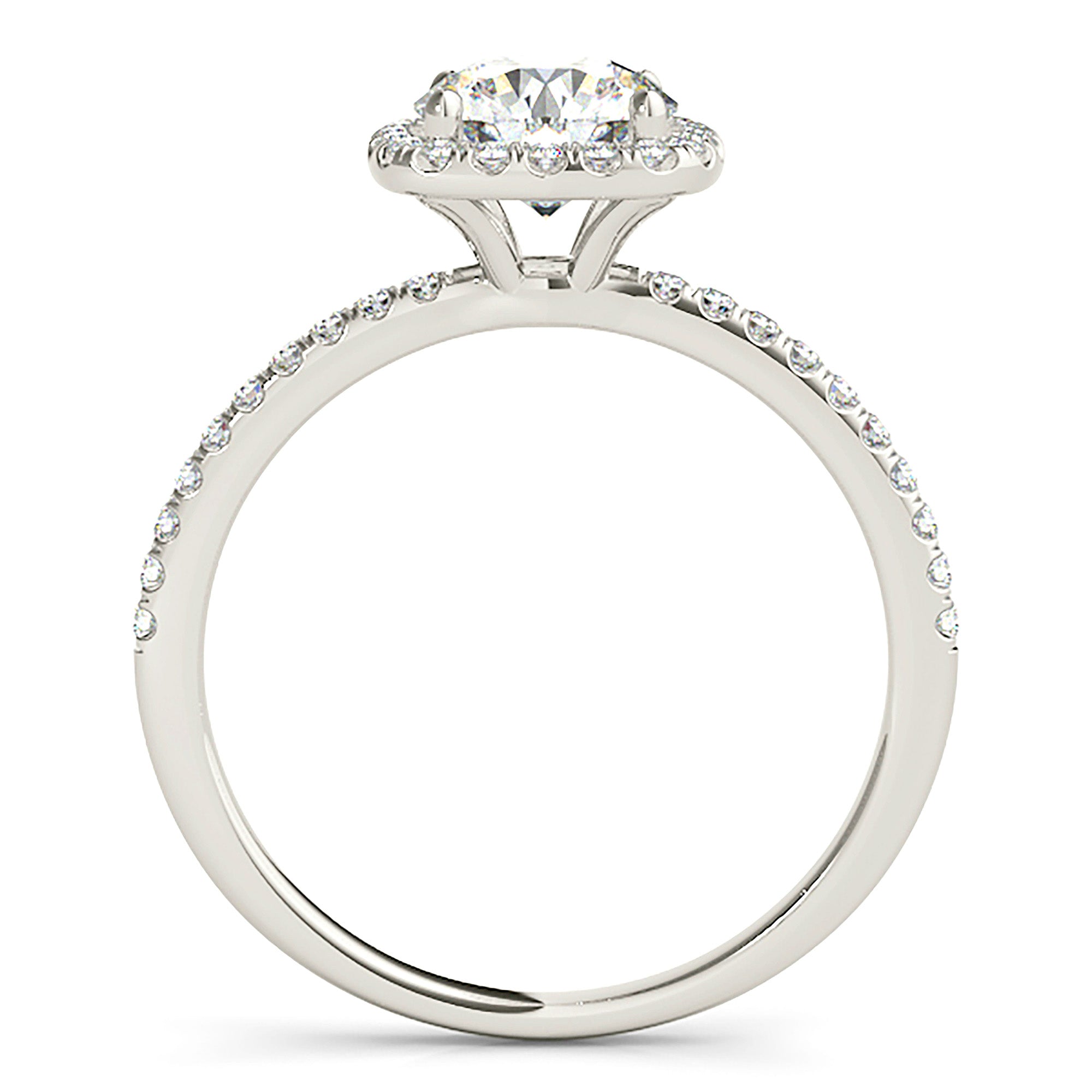 Halo Round Diamond Engagement Ring-VIRABYANI