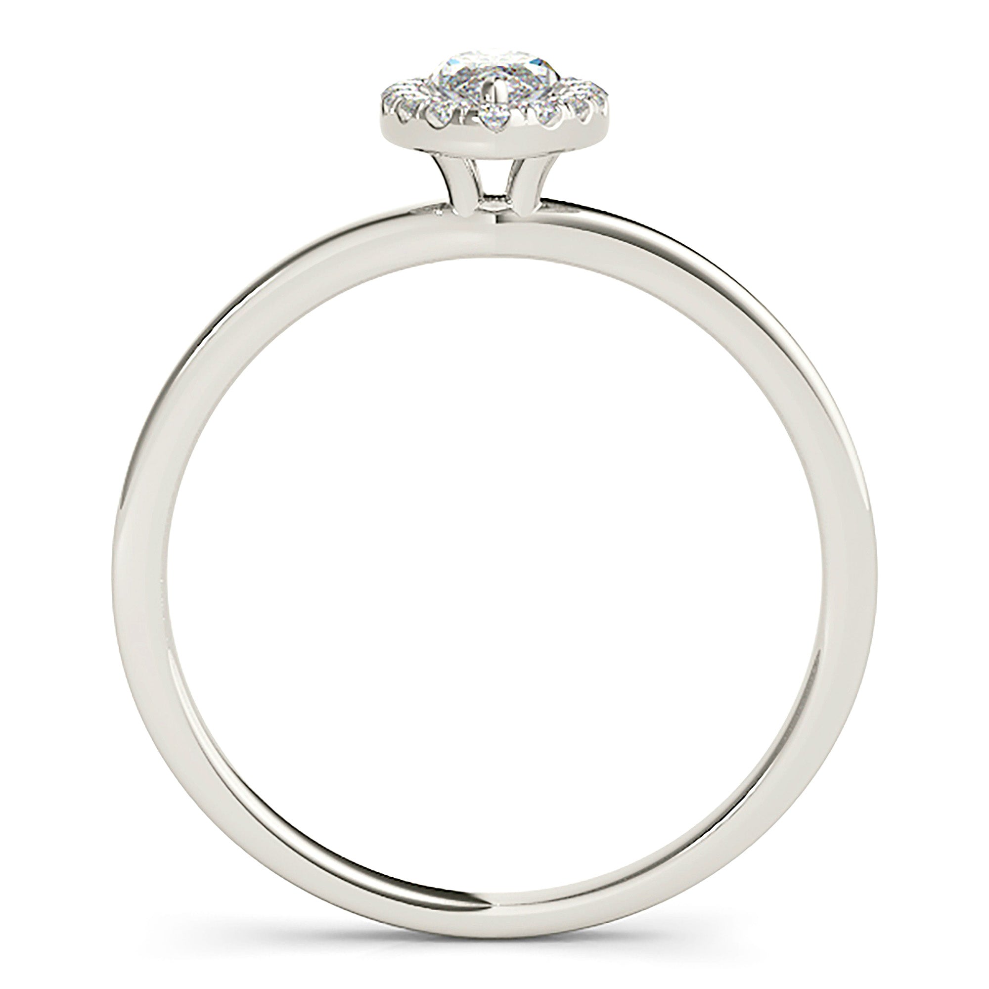 Halo Marquise Diamond Engagement Ring-in 14K/18K White, Yellow, Rose Gold and Platinum - Christmas Jewelry Gift -VIRABYANI