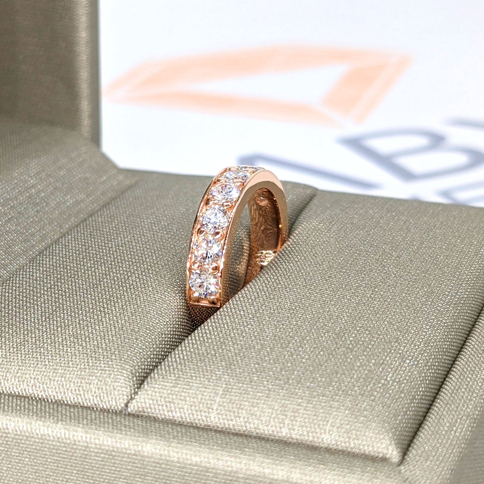 0.80 ct. Round Diamond Pave - Channel Wedding Band-VIRABYANI