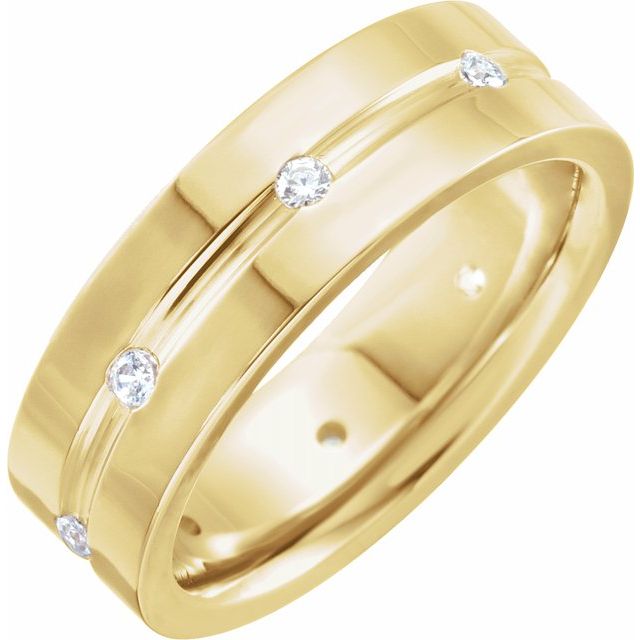 Channel Set Diamond Eternity Band | Diamond Men's Wedding Ring-in 14K/18K White, Yellow, Rose Gold and Platinum - Christmas Jewelry Gift -VIRABYANI