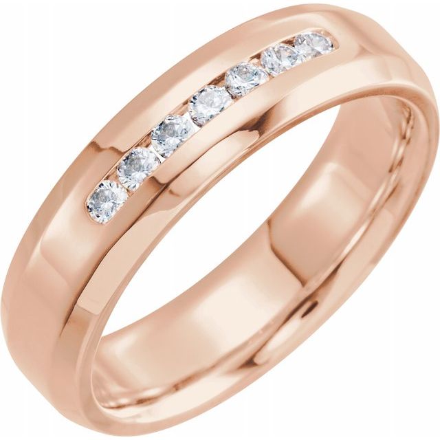 0.28 ctw Channel Set Round Diamond Men's Ring-in 14K/18K White, Yellow, Rose Gold and Platinum - Christmas Jewelry Gift -VIRABYANI