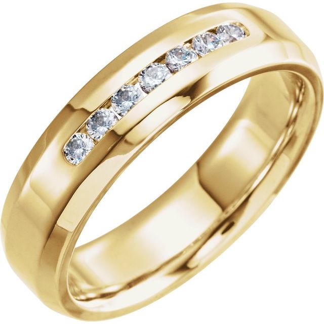 0.28 ctw Channel Set Round Diamond Men's Ring-in 14K/18K White, Yellow, Rose Gold and Platinum - Christmas Jewelry Gift -VIRABYANI