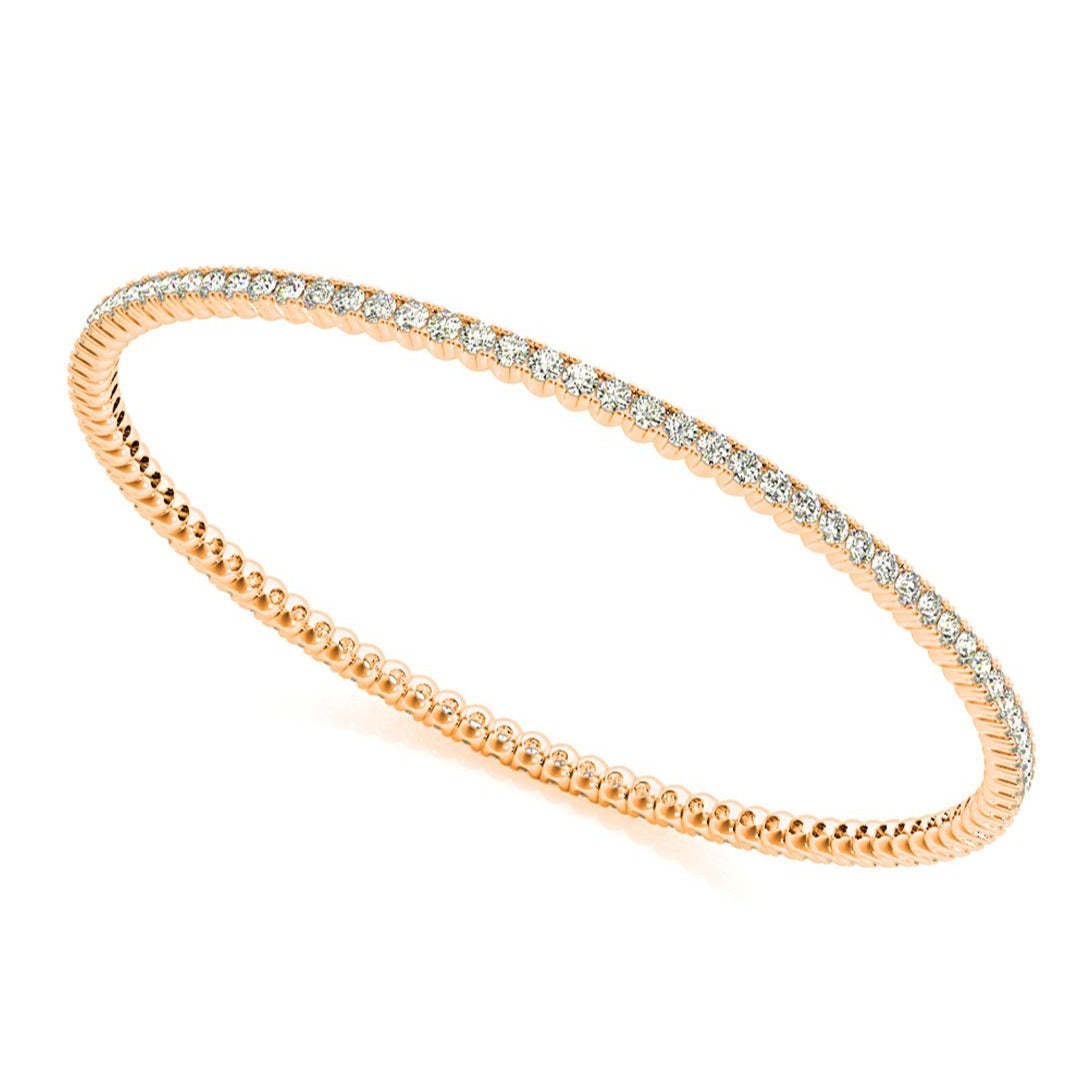 2.75 ctw Round Diamond Eternity Bangle Bracelet-VIRABYANI