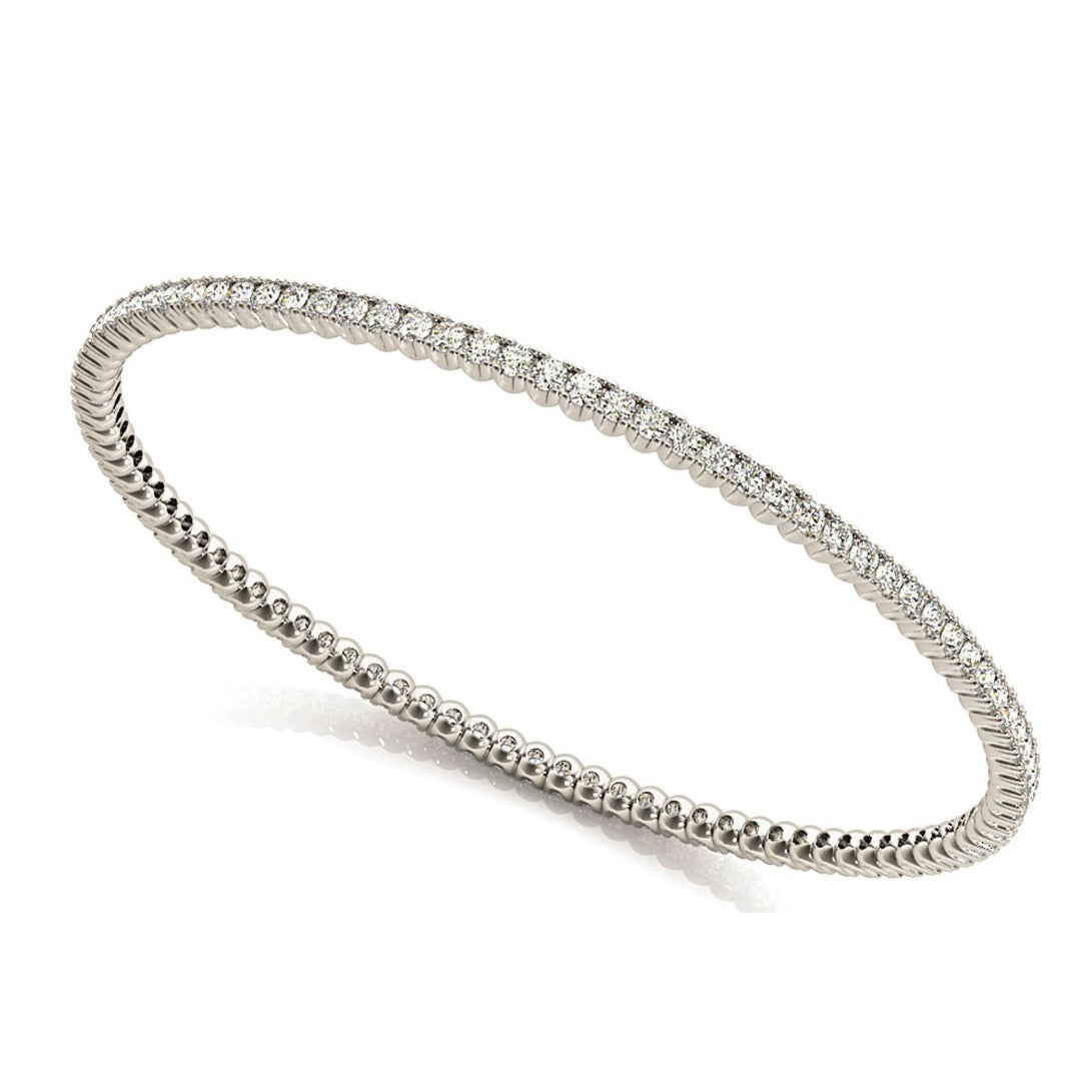 2.75 ctw Round Diamond Eternity Bangle Bracelet-VIRABYANI