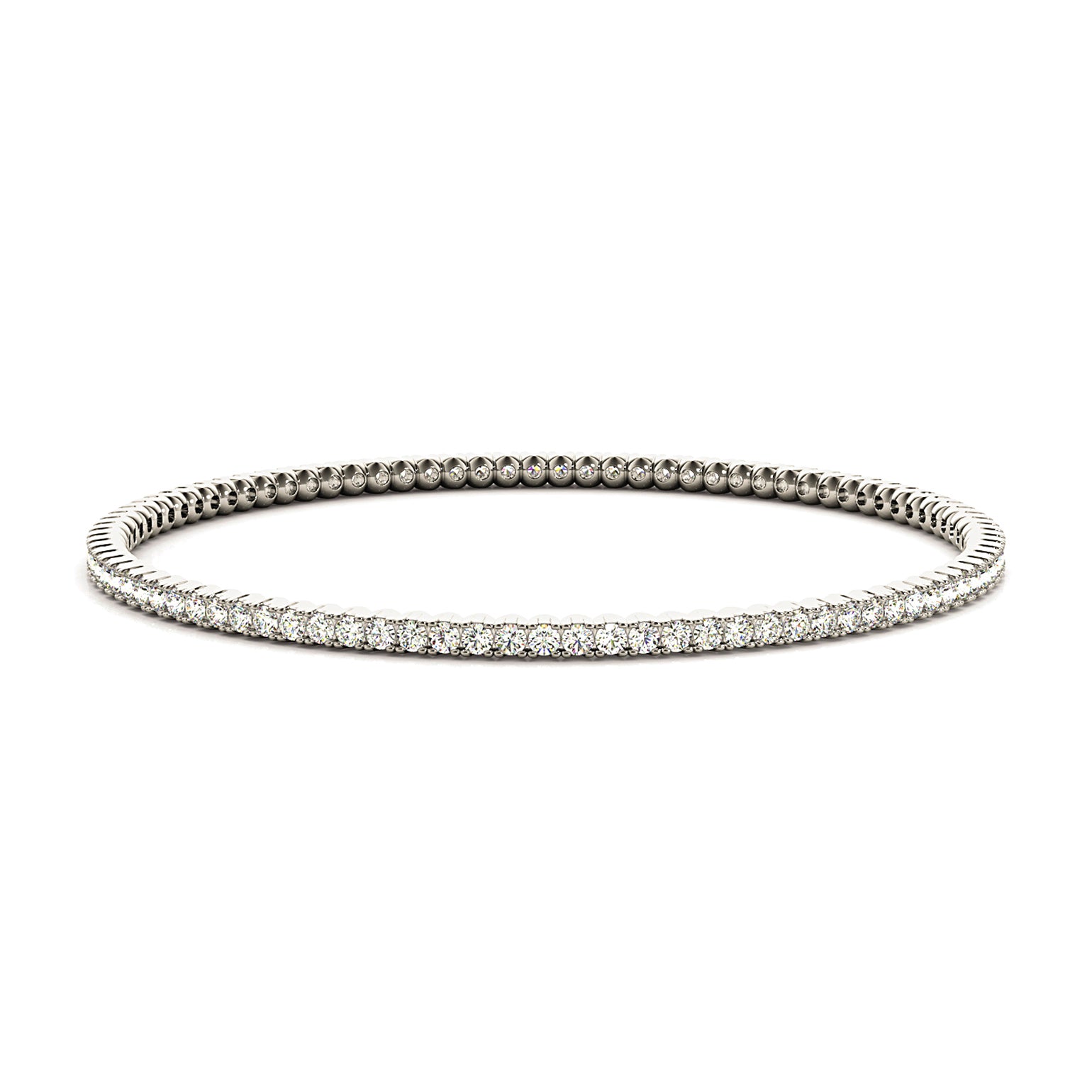 2.75 ctw Round Diamond Eternity Bangle Bracelet-VIRABYANI