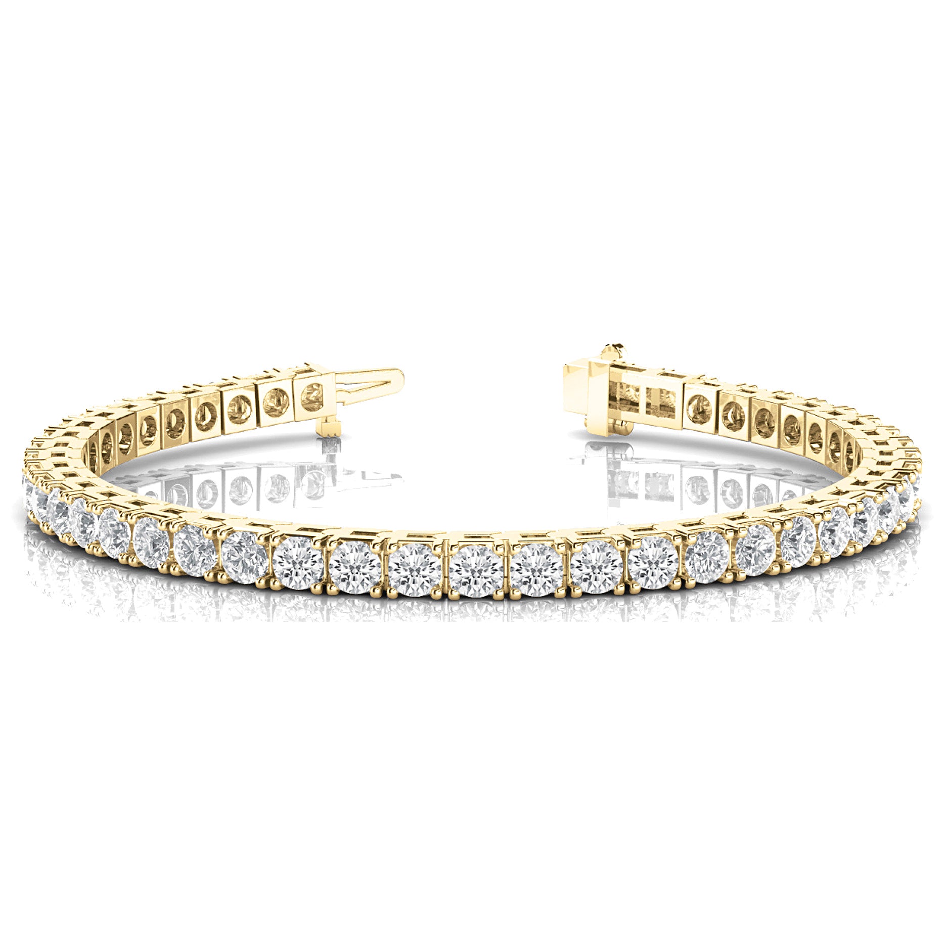 7.0 ctw Round Diamond Tennis Bracelet Four Prong-VIRABYANI