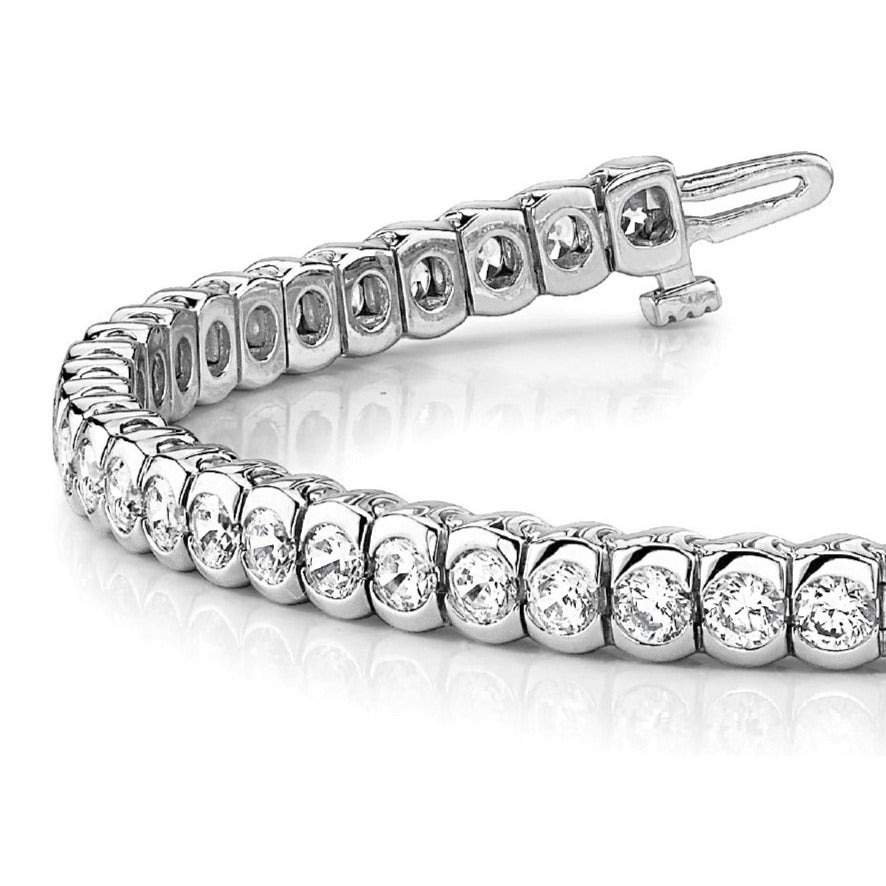 5 ct. Diamond Half Bezel Tennis Bracelet-VIRABYANI
