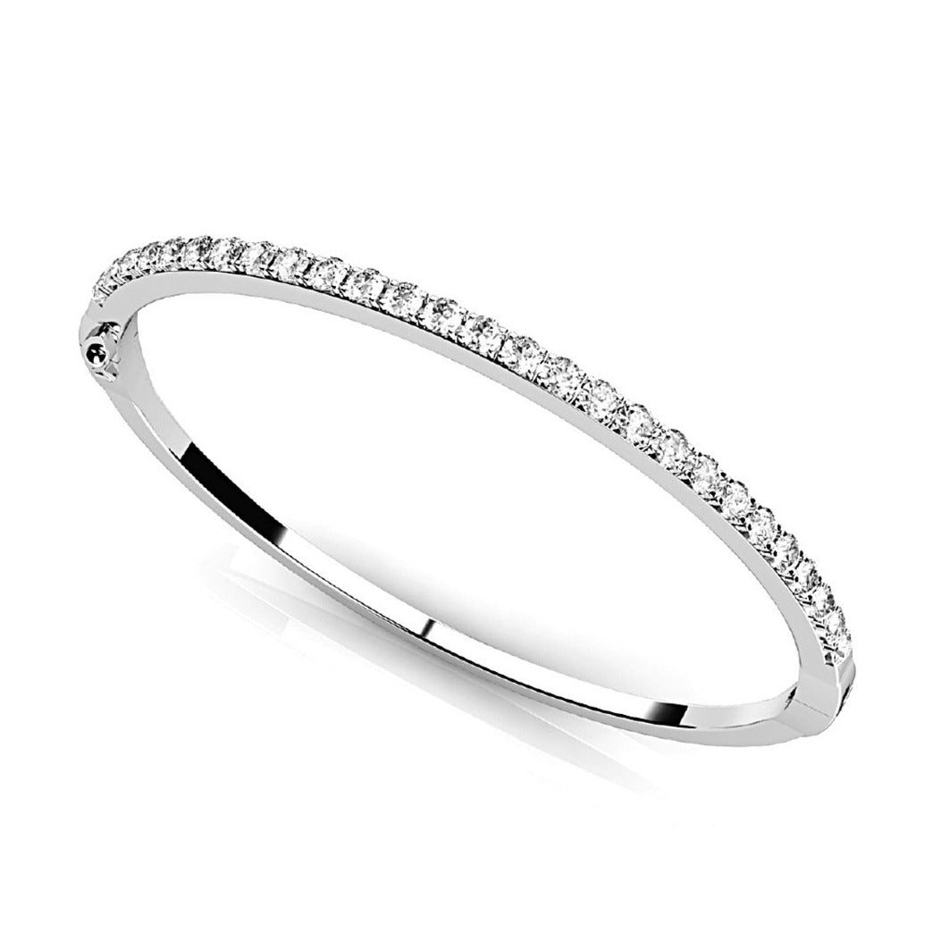 2.0 ctw Round Diamond Classic Bangle Bracelet Pave Set-VIRABYANI