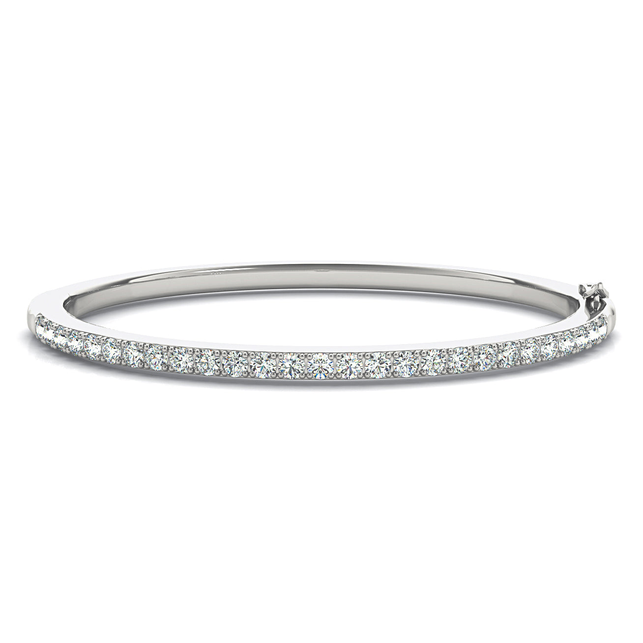 2.0 ctw Round Diamond Classic Bangle Bracelet Pave Set-VIRABYANI