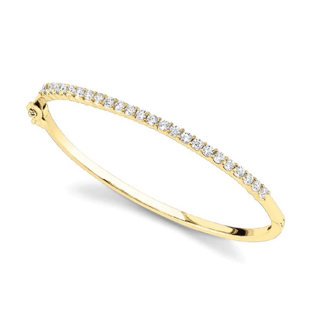 1.50 ctw Round Diamond Classic Bangle Bracelet-VIRABYANI