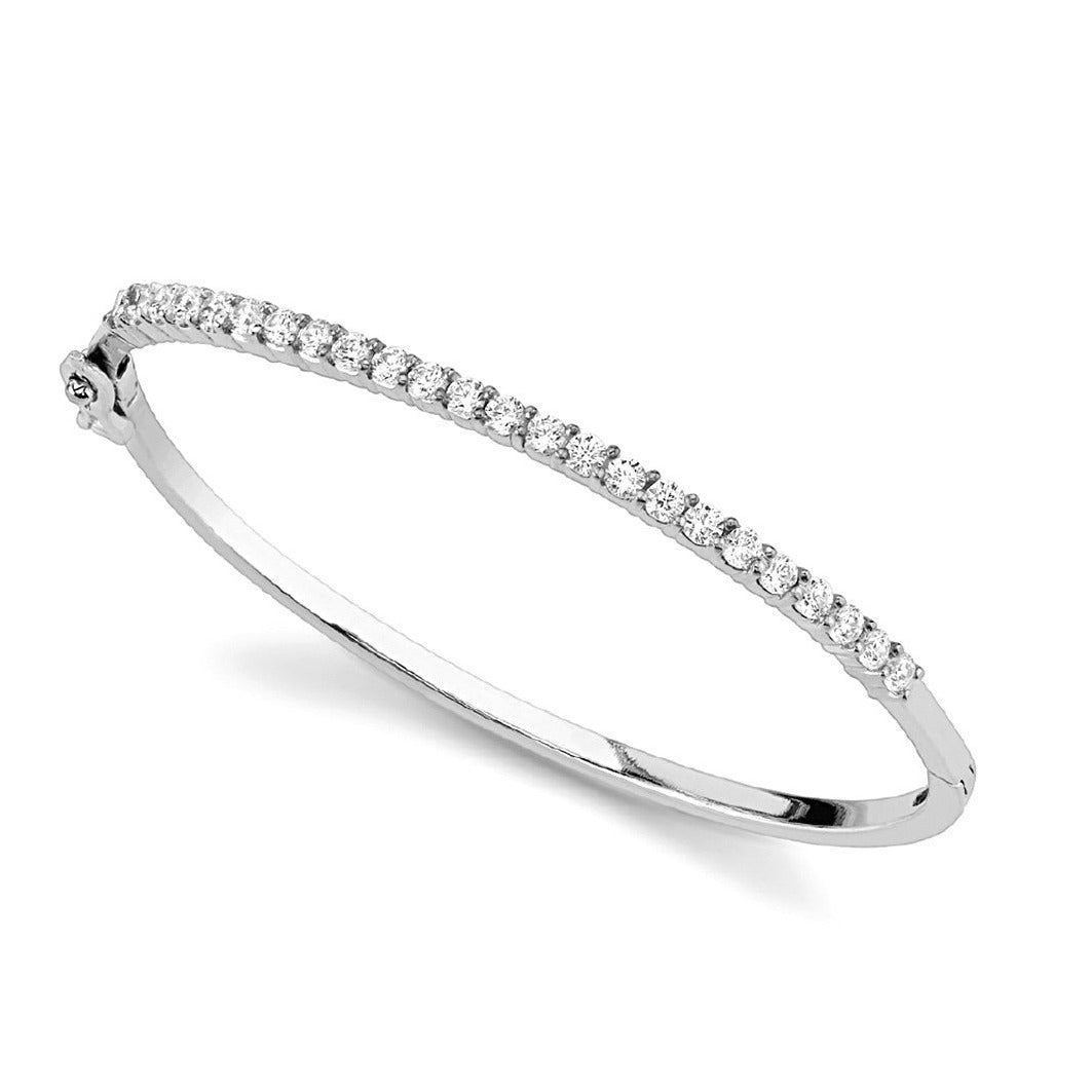 1.50 ctw Round Diamond Classic Bangle Bracelet-VIRABYANI