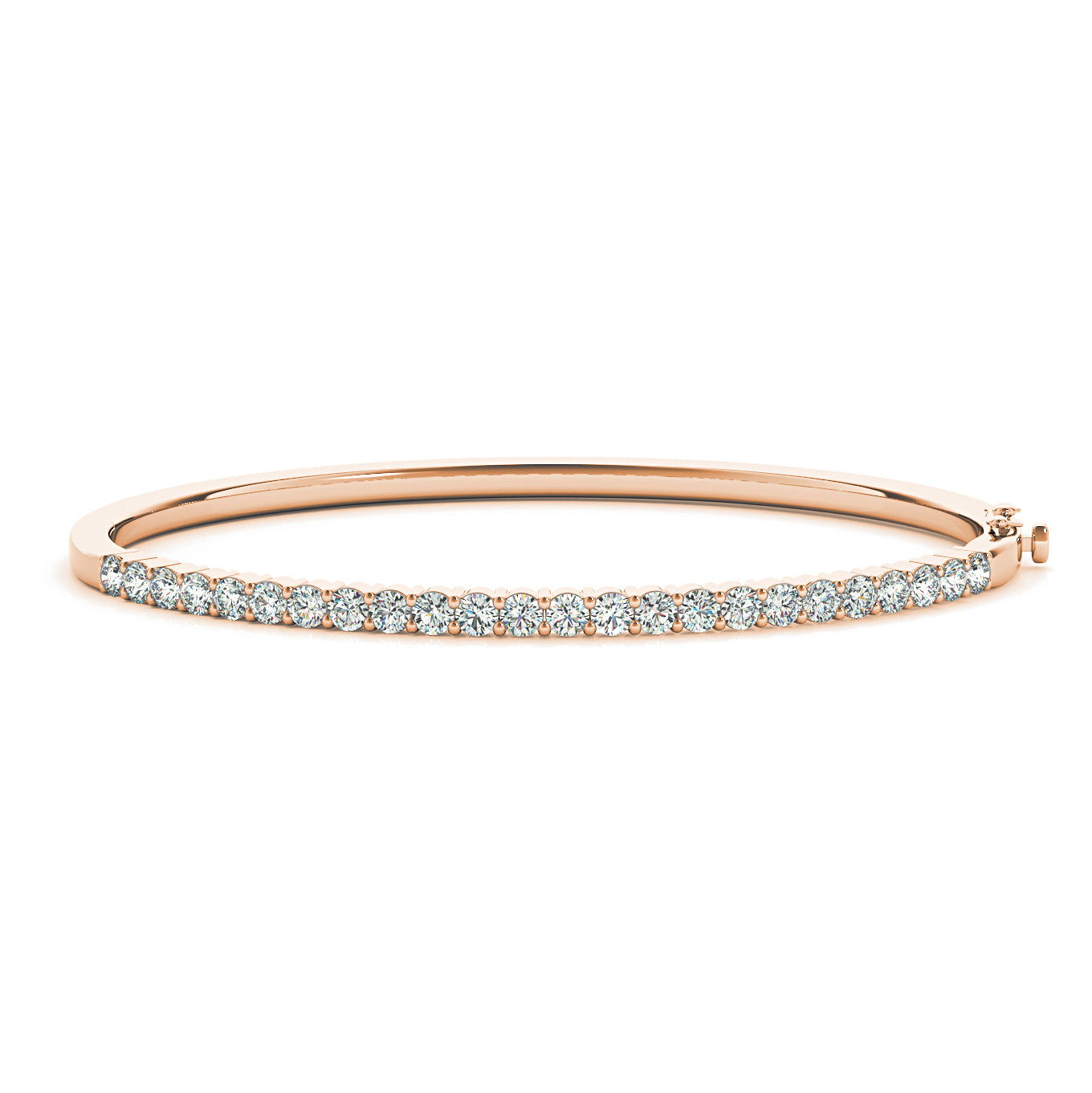 1.50 ctw Round Diamond Classic Bangle Bracelet-VIRABYANI