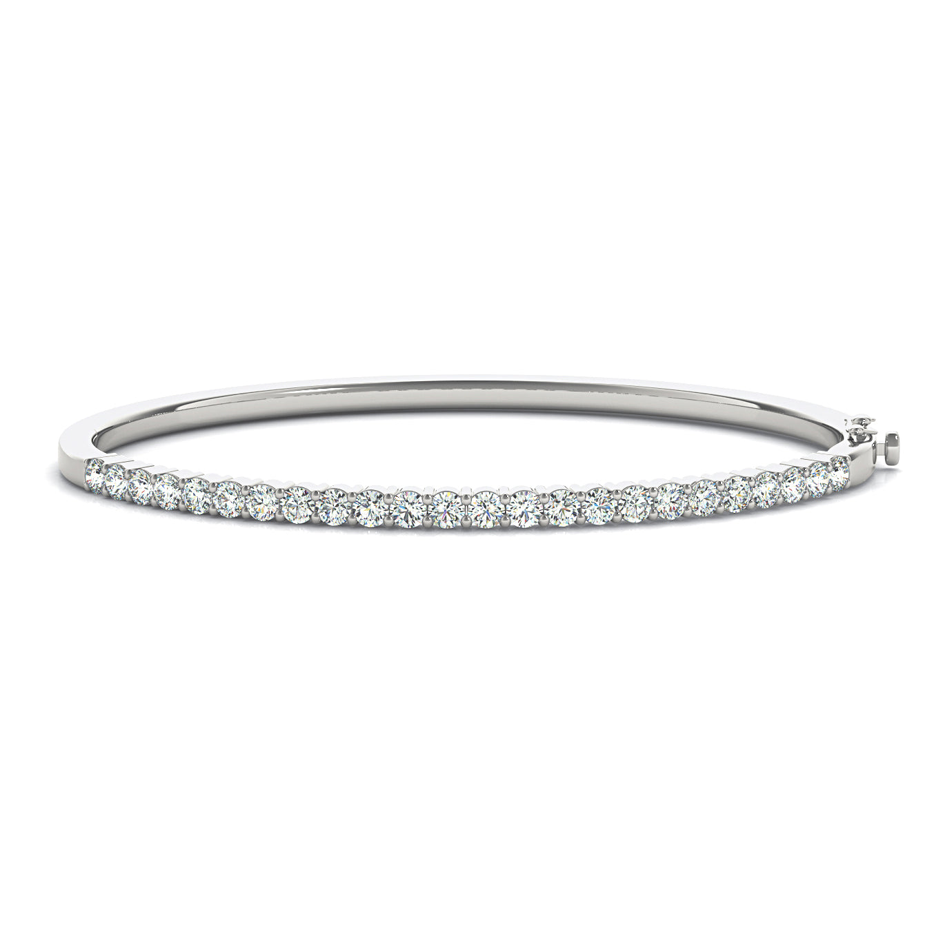 1.50 ctw Round Diamond Classic Bangle Bracelet-VIRABYANI