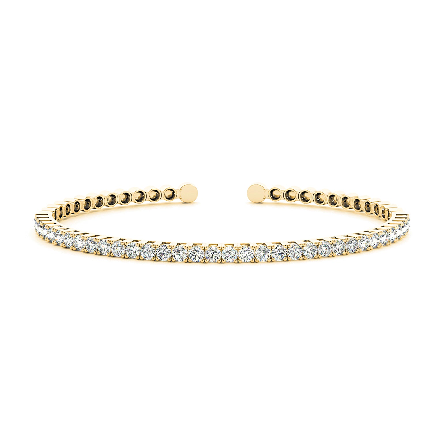 2.0 ctw Round Diamond Bangle Bracelet-VIRABYANI