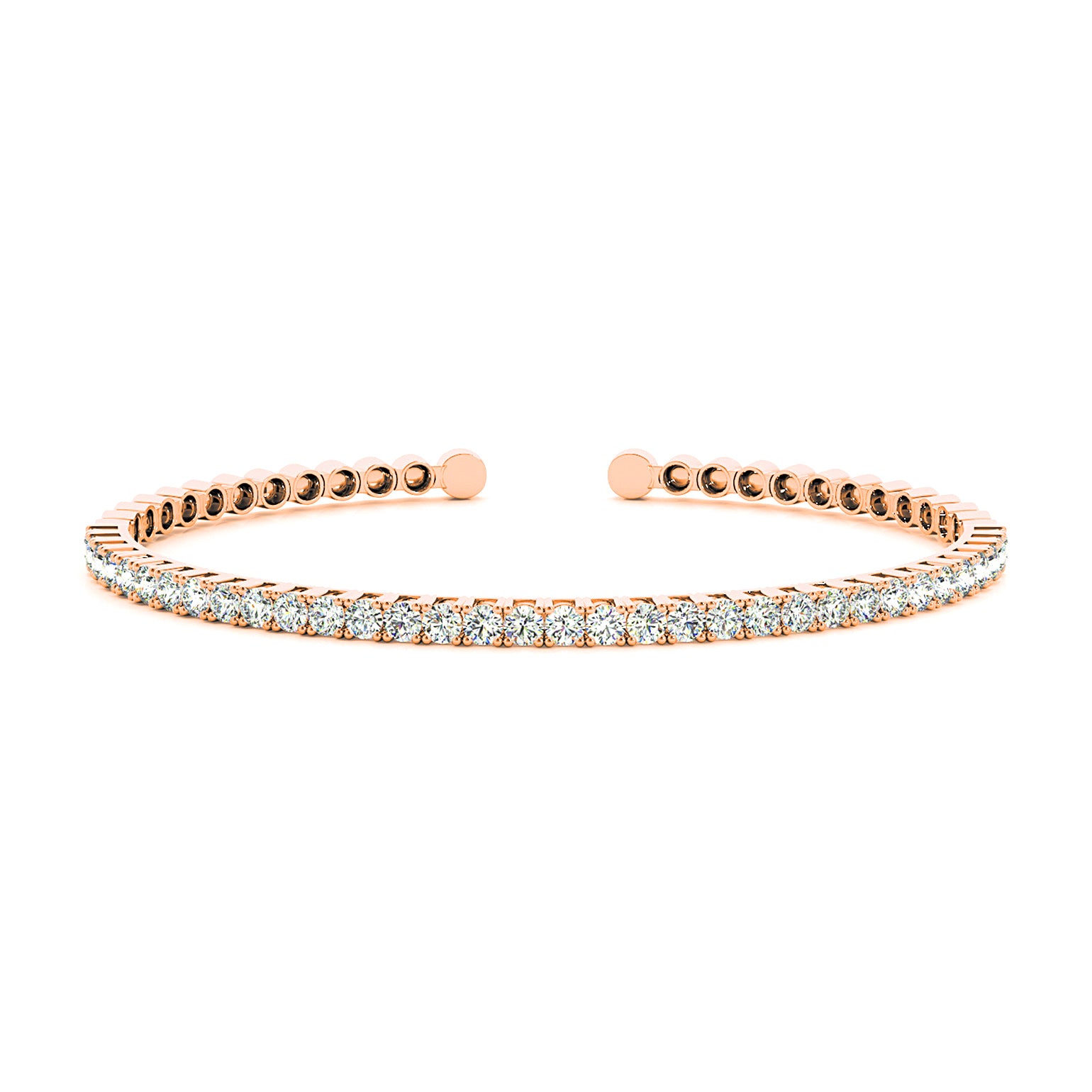 2.0 ctw Round Diamond Bangle Bracelet-VIRABYANI
