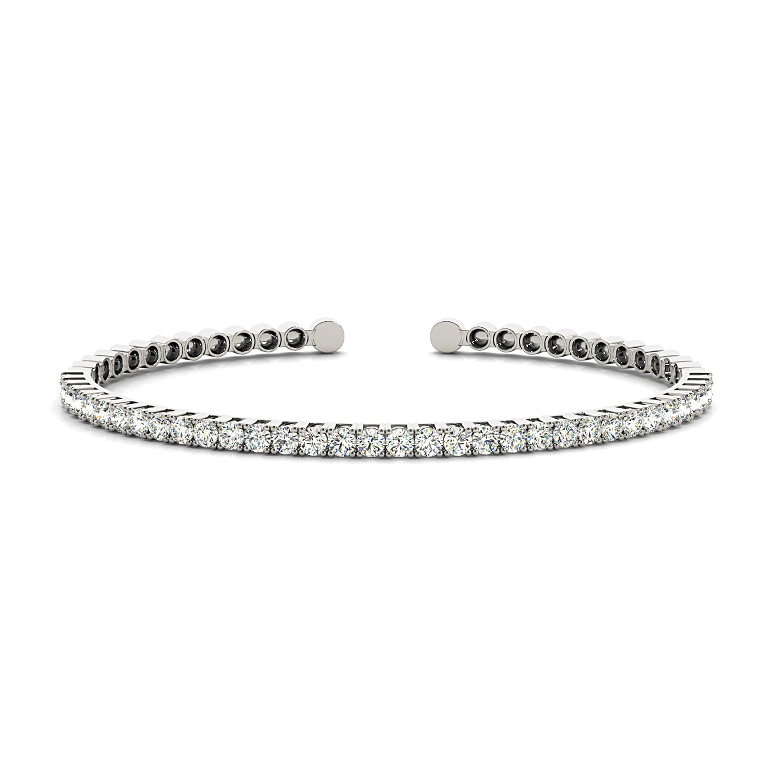 2.0 ctw Round Diamond Bangle Bracelet-VIRABYANI