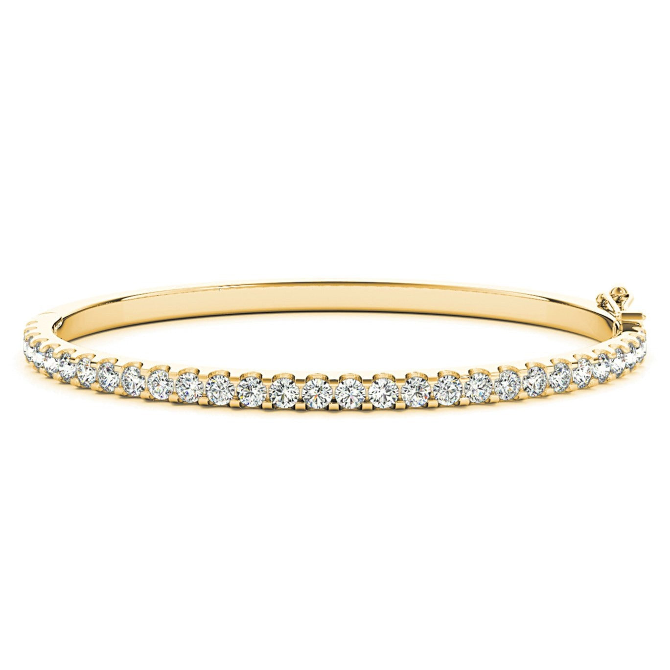 Half Way 2.75 ctw Diamond Bangle Bracelet U Prong Set-VIRABYANI