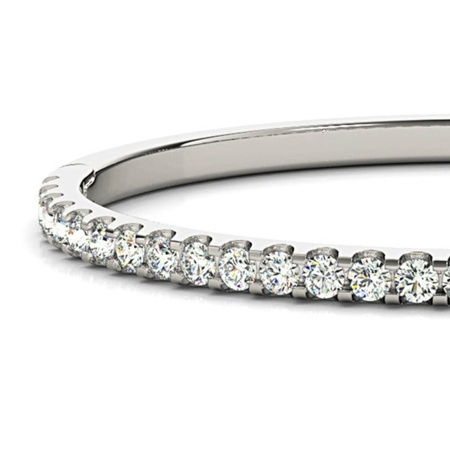 Half Way 2.75 ctw Diamond Bangle Bracelet U Prong Set-VIRABYANI