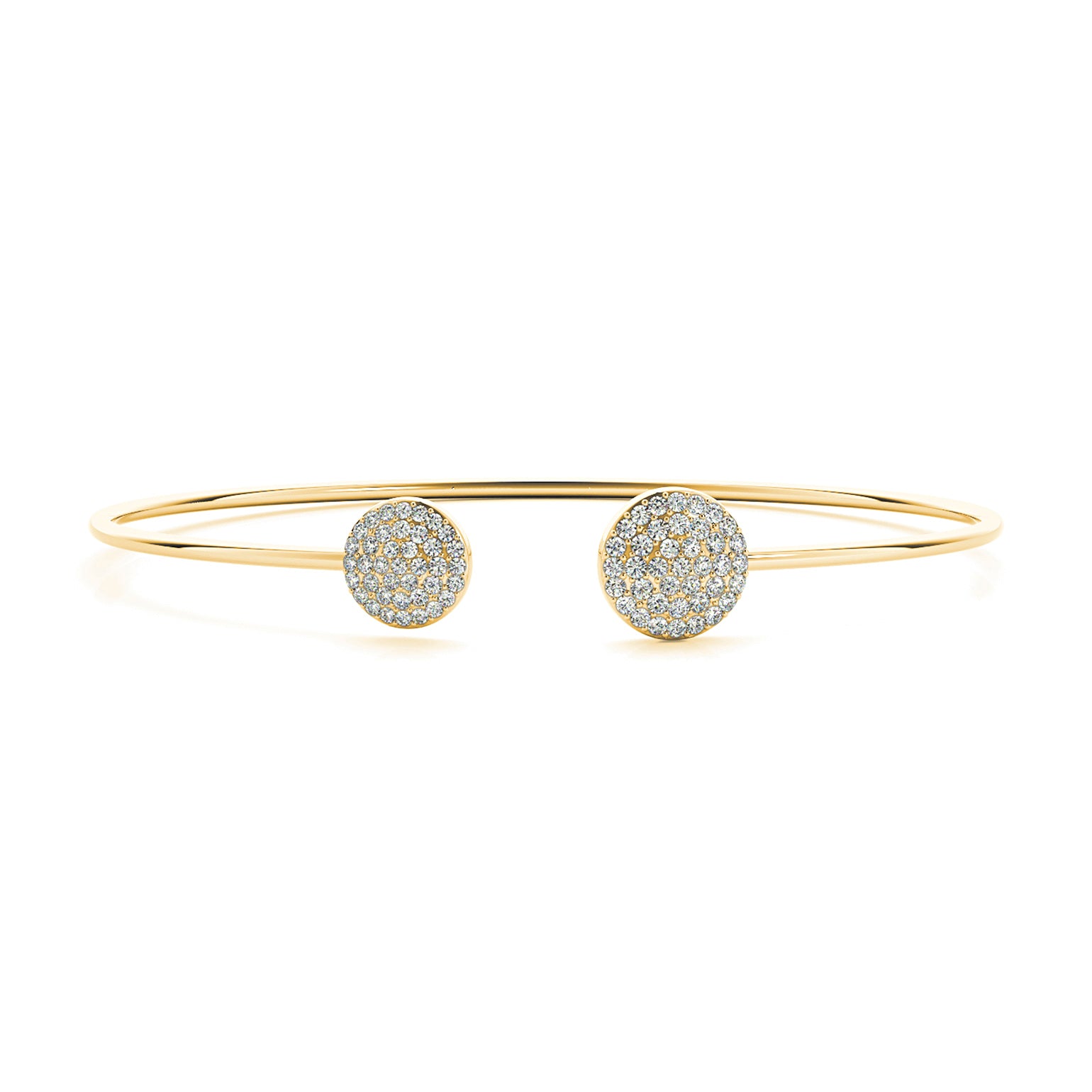 Cluster 0.50 ctw Round Diamond Cuff Bangle Bracelet-VIRABYANI