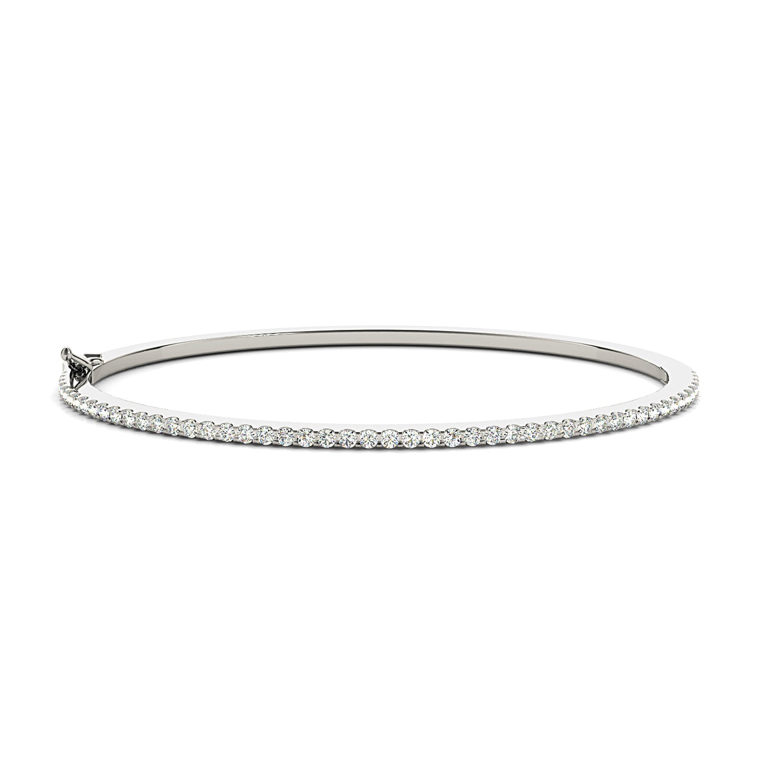 0.85 ctw Round Diamond Classic Bangle Bracelet-VIRABYANI
