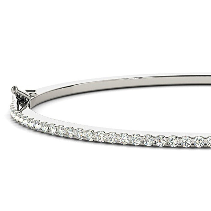 0.85 ctw Round Diamond Classic Bangle Bracelet-VIRABYANI