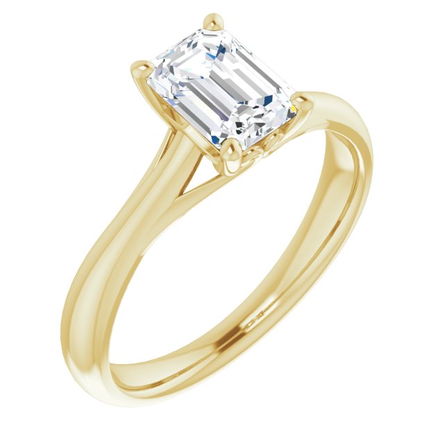 Solitaire Engagement Ring-in 14K/18K White, Yellow, Rose Gold and Platinum - Christmas Jewelry Gift -VIRABYANI
