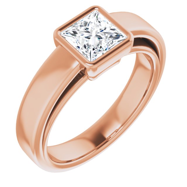 Princess Diamond Solitaire Engagement Ring-VIRABYANI