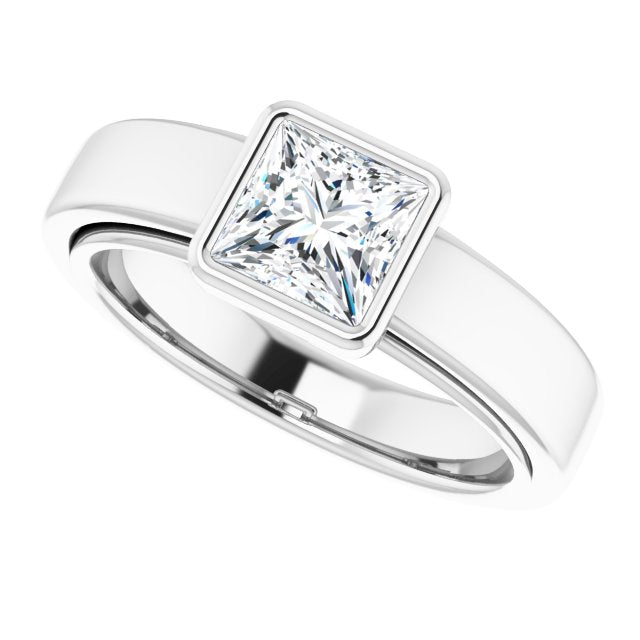 Princess Diamond Solitaire Engagement Ring-VIRABYANI