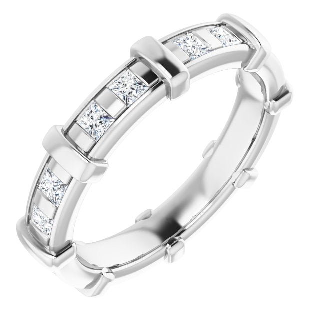 0.96 ct. Princess Diamond Eternity Band-VIRABYANI