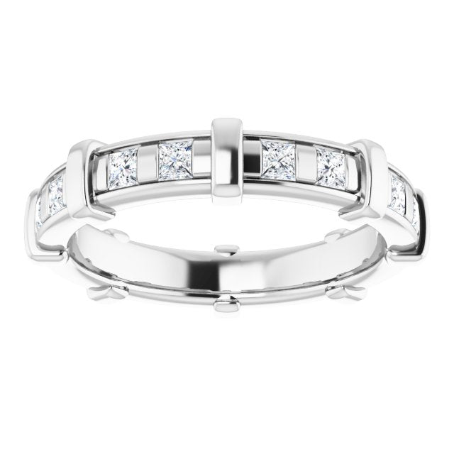 0.96 ct. Princess Diamond Eternity Band-VIRABYANI