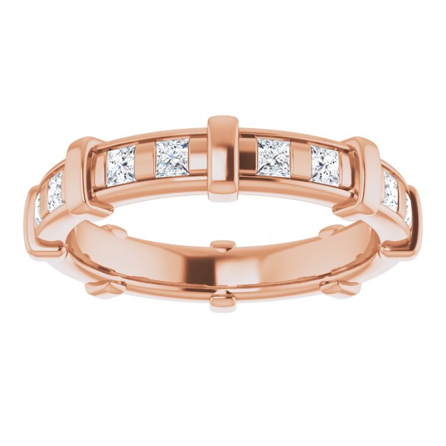 0.96 ct. Princess Diamond Eternity Band-VIRABYANI