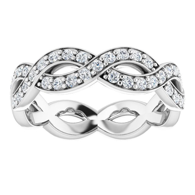 0.72 ct. Round Diamond Infinity Style Eternity Band-VIRABYANI