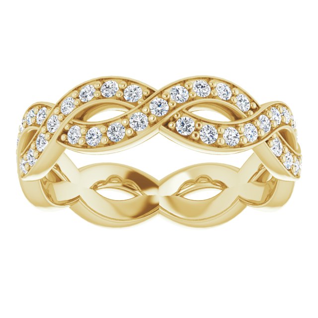 0.72 ct. Round Diamond Infinity Style Eternity Band-VIRABYANI