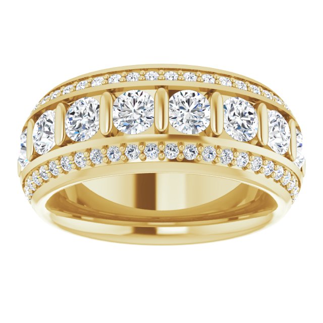 2.17 ct. Round Diamond Eternity Band-in 14K/18K White, Yellow, Rose Gold and Platinum - Christmas Jewelry Gift -VIRABYANI