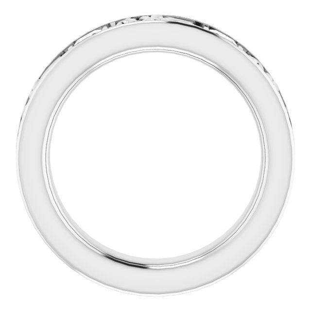 1.08 ct. Princess Diamond Eternity Band Vintage Inspired Ring-VIRABYANI