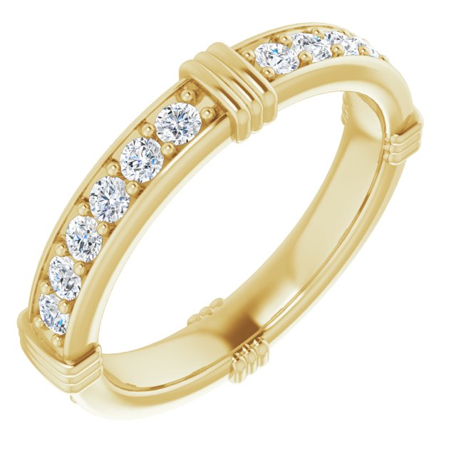 0.72 ct. Round Diamond Stackable Eternity Band-VIRABYANI