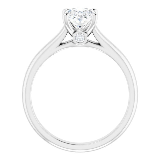 Secret Oval Cut Solitaire Engagement Ring-VIRABYANI