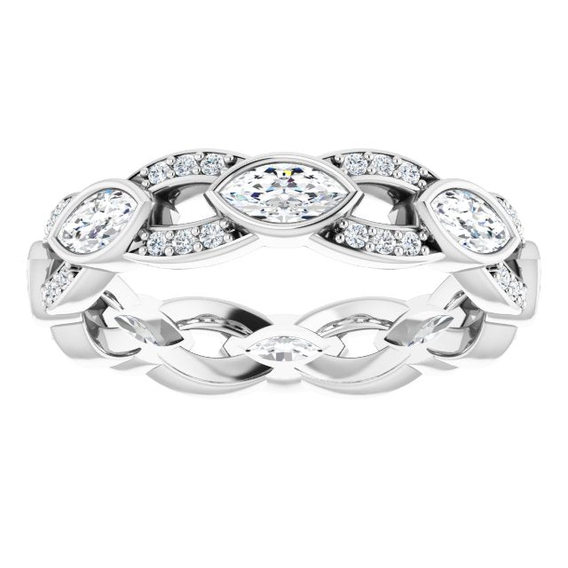 1.36 ct. Marquise & Round Diamond Eternity Band-VIRABYANI